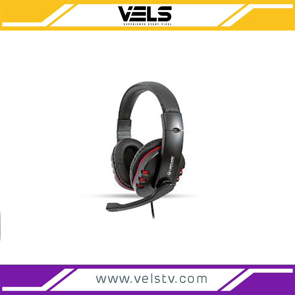 Lapcare LHP-130 On Ear Wired Gaming Headphone with 7 RGB LED Modes, 40 MM Driver, with Mic (Black)