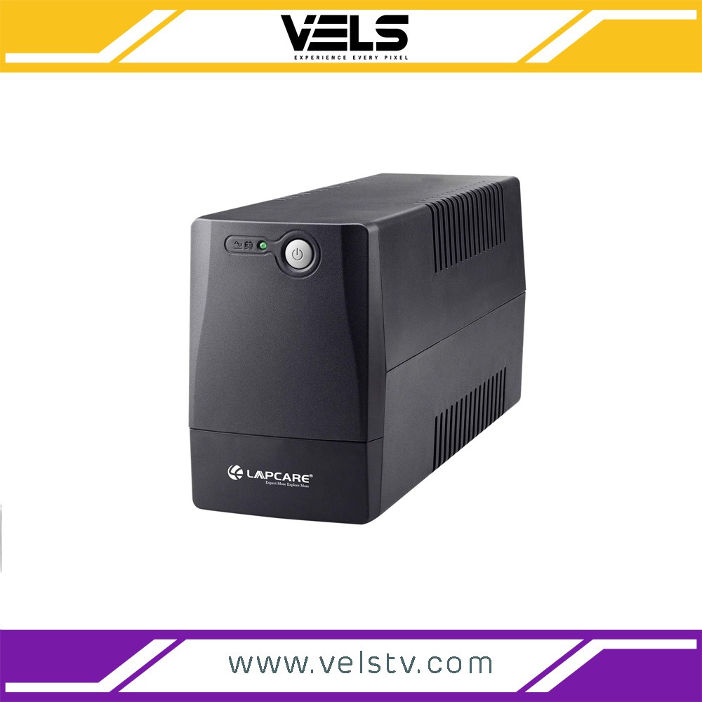 Lapcare 600VA /360W, 230V, UPS System, an Ideal Power Backup & Protection for Home Office, Desktop PC & Home Electronics, Lead Acid Battery, Black